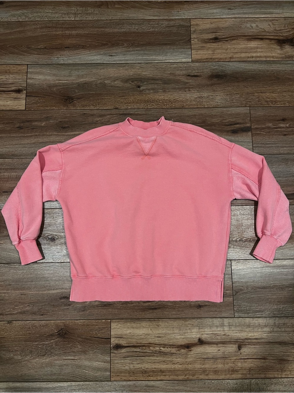 Aerie Pink Crewneck Long Sleeve Sweatshirt Size XXS